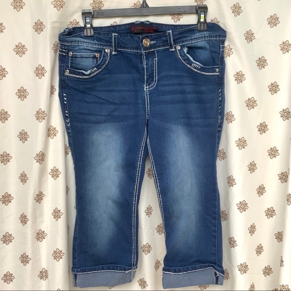 no boundaries denim capris